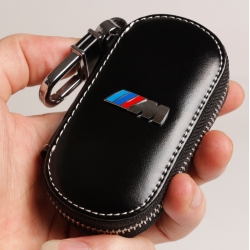 BMW - M REAL LEATHER CAR KEY CASE (BLACK)