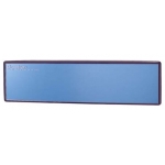 NAPOLEX - BROADWAY 300MM WIDE FLAT BLUE REAR VIEW MIRROR BLACK FRAME