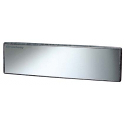 NAPOLEX - BROADWAY 270MM WIDE FLAT BLACK WOOD GRAIN REARVIEW MIRROR