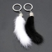 DAD GARSON - MINK CRYSTAL KEYRING - WHITE