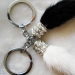 DAD GARSON - MINK CRYSTAL KEYRING - WHITE