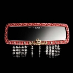 DAD GARSON - LUXURY MIRROR TYPE SILVER CROWN 310MM (RED LEATHER)