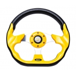 MOMO - AUTO RACE STEERING WHEEL WITH HORN BUTTON YELLOW
