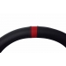 MOMO - BLACK RED CAR STEERING WHEEL COVER COMFORTABLE SUEDE