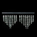 ONGO - CAR PENDANT EIGHT ROWS OF CURTAIN EMERALD