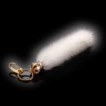 ONGO - CAR PENDANT SABLE KEYCHAIN WHITE MINK GOLD