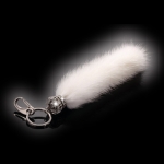 ONGO - CAR PENDANT SABLE KEYCHAIN WHITE MINK SILVER