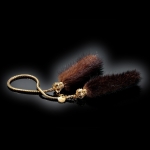 ONGO - CAR SABLE ORNAMENTS BROWN HAIR GOLD CHAIN