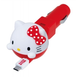 SEIWA - HELLO KITTY CAR MOBILE CHARGER USB OUTPUT WHITE RED